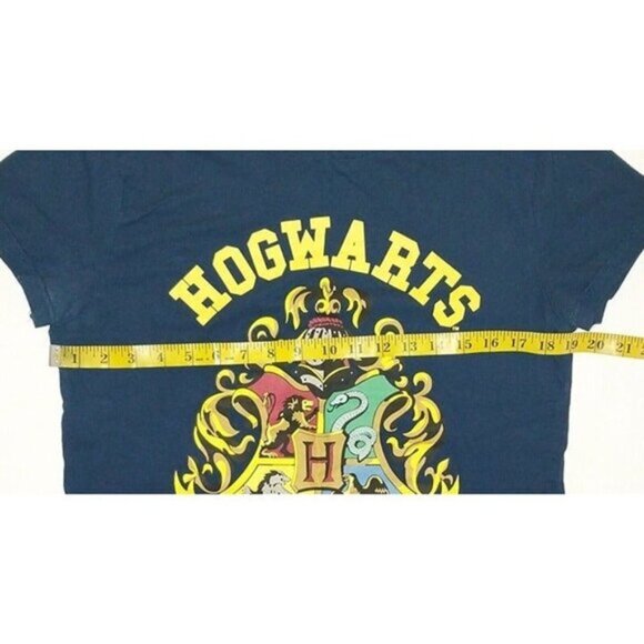 Harry Potter Women's T Shirt Blue Hogwarts Crest Medium - Picture 2 of 3
